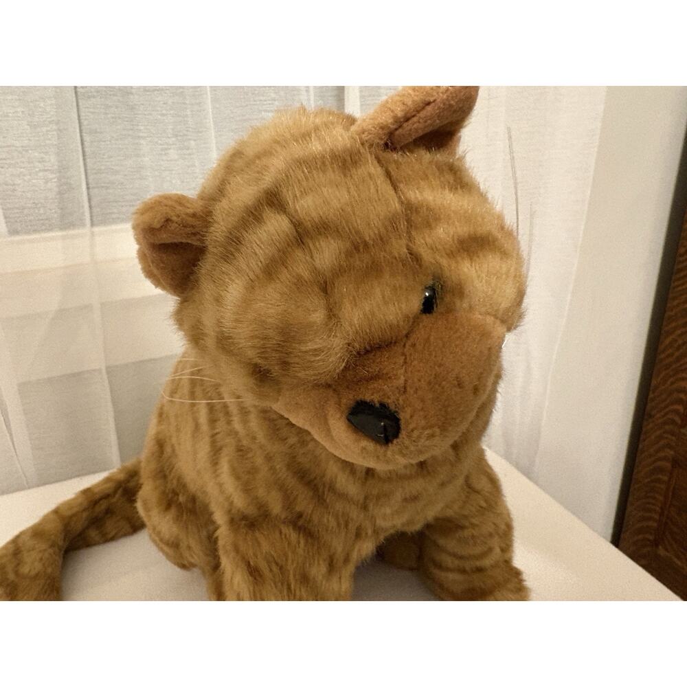 Korea Folkmanis Tabby Kitty Cat Hand Puppet Furry Folk Full Life Sz Vtg Stripe - Picture 3 of 15